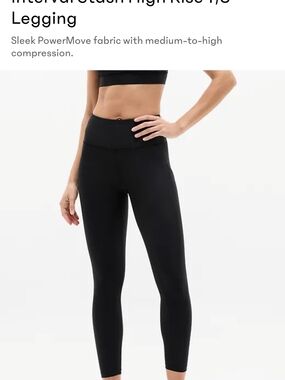 Athleta Black High-Rise 7/8 PowerMove Legging